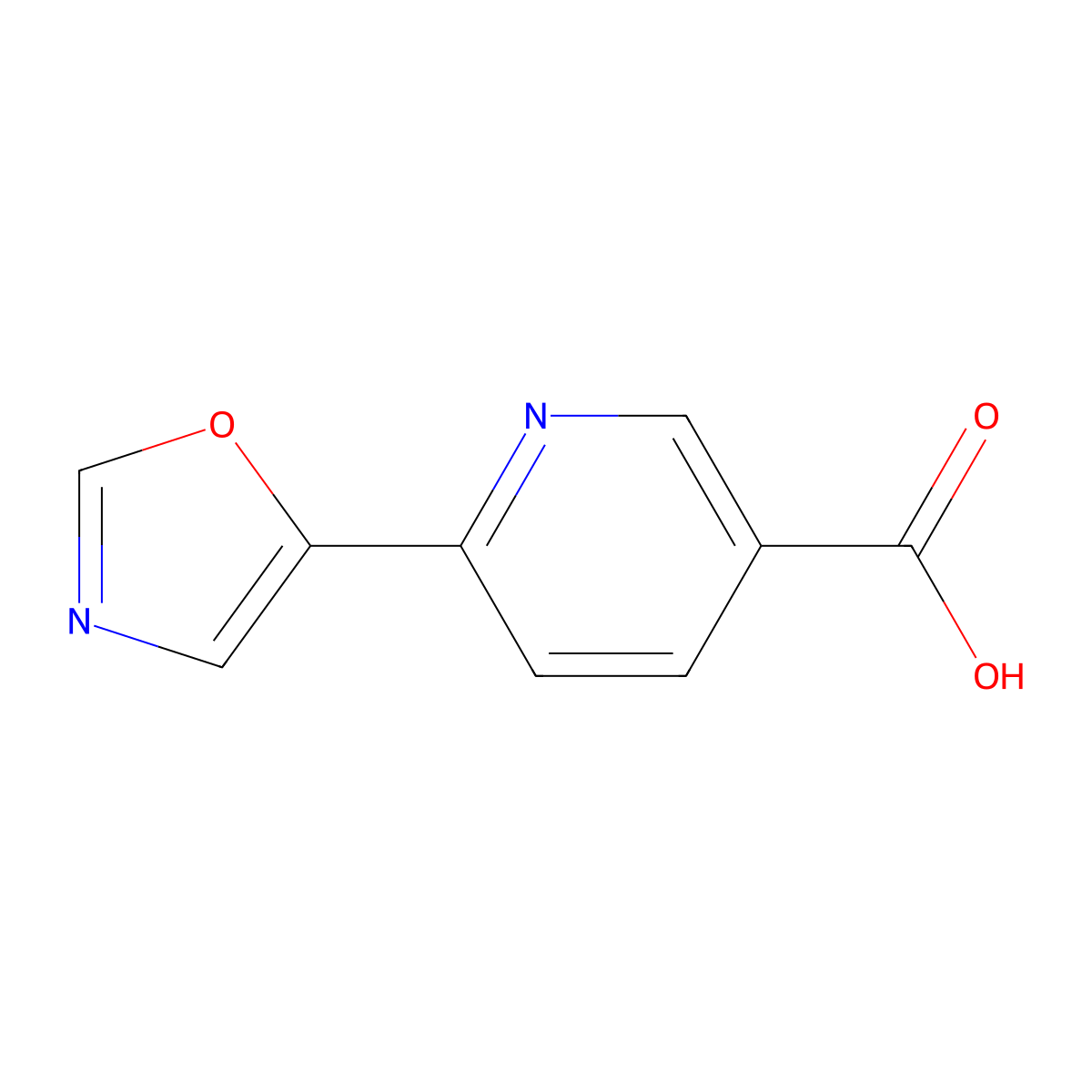 6-(Oxazol-5-yl)nicotinic acid molecular structure, CAS 1103394-64-4