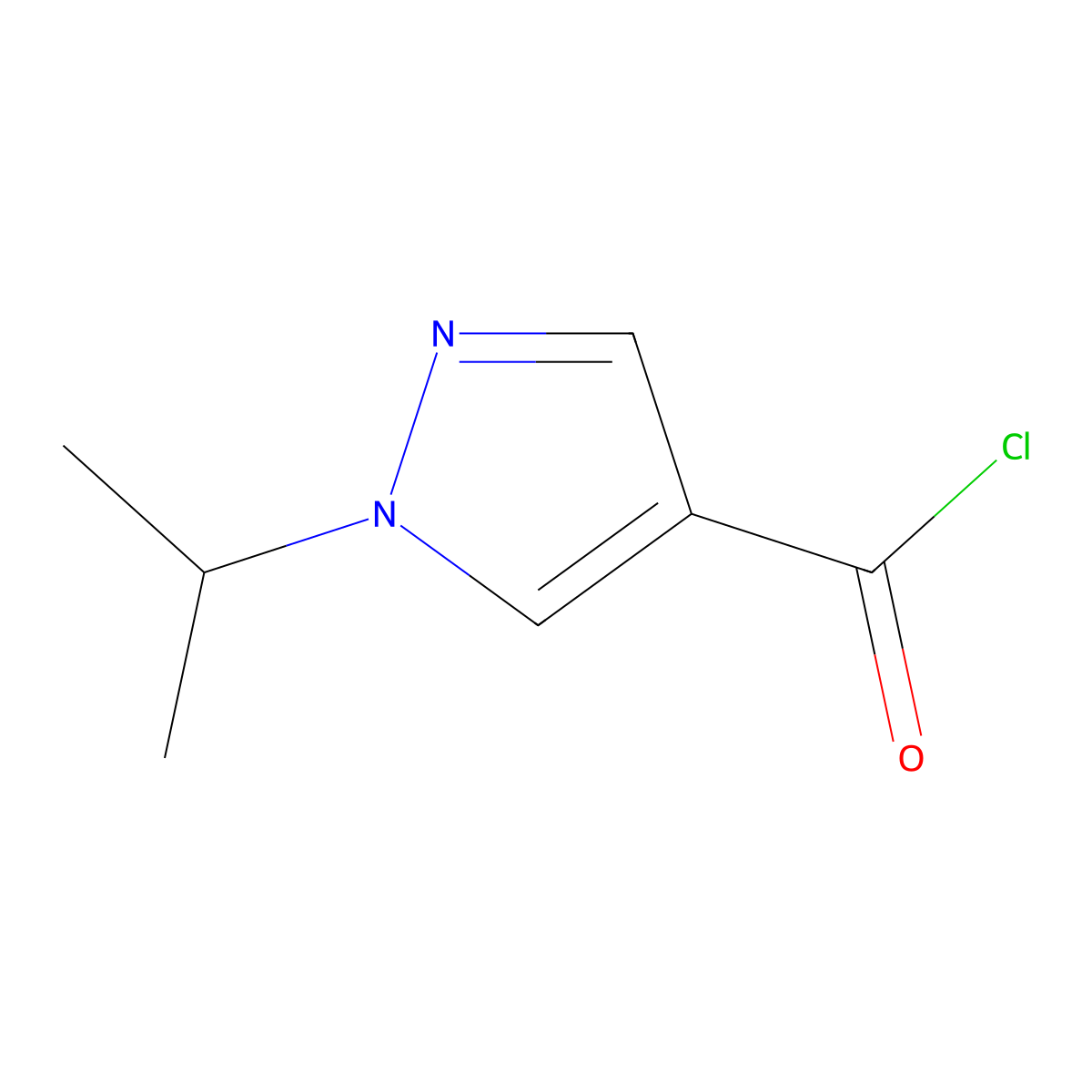 1-isopropyl-1H-pyrazole-4-carbonyl chloride molecular structure, CAS 1103424-89-0