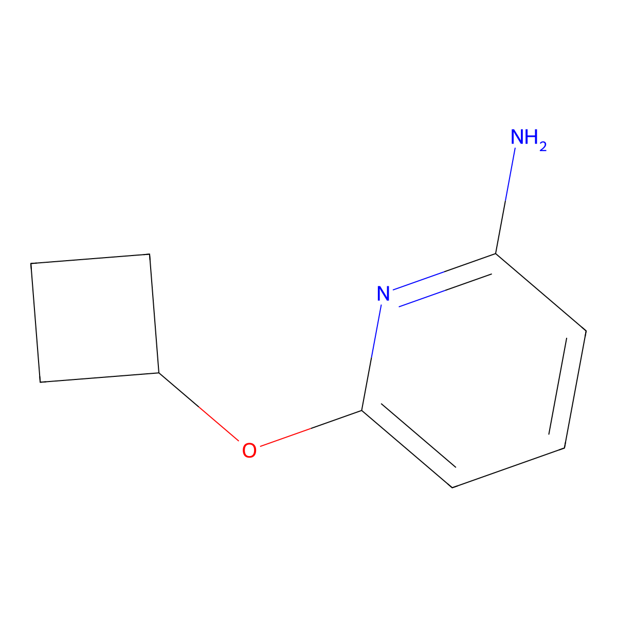 2-Amino-6-(cyclobutoxy)pyridine molecular structure, CAS 1103425-59-7