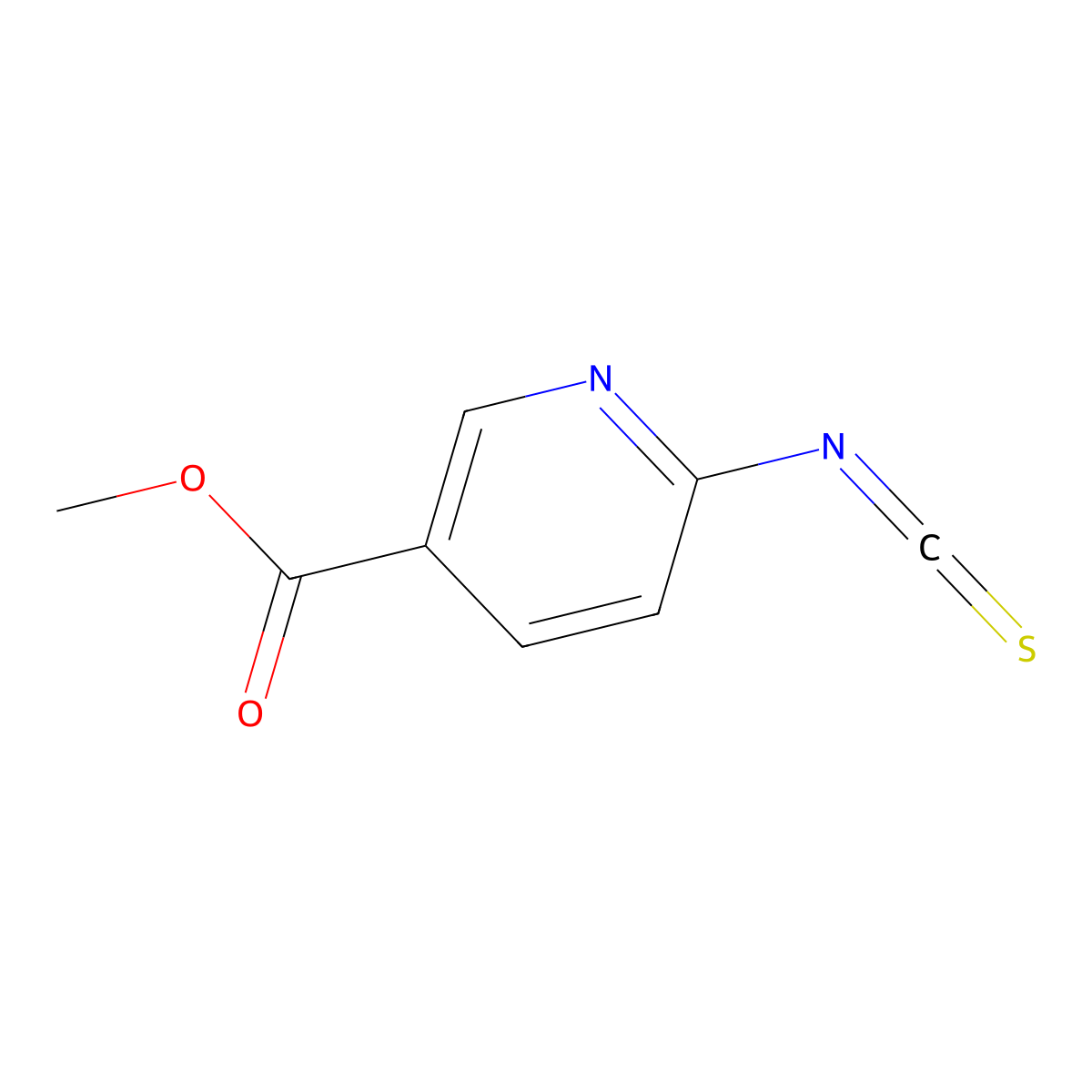 Methyl 6-isothiocyanatopyridine-3-carboxylate molecular structure, CAS 1103425-85-9