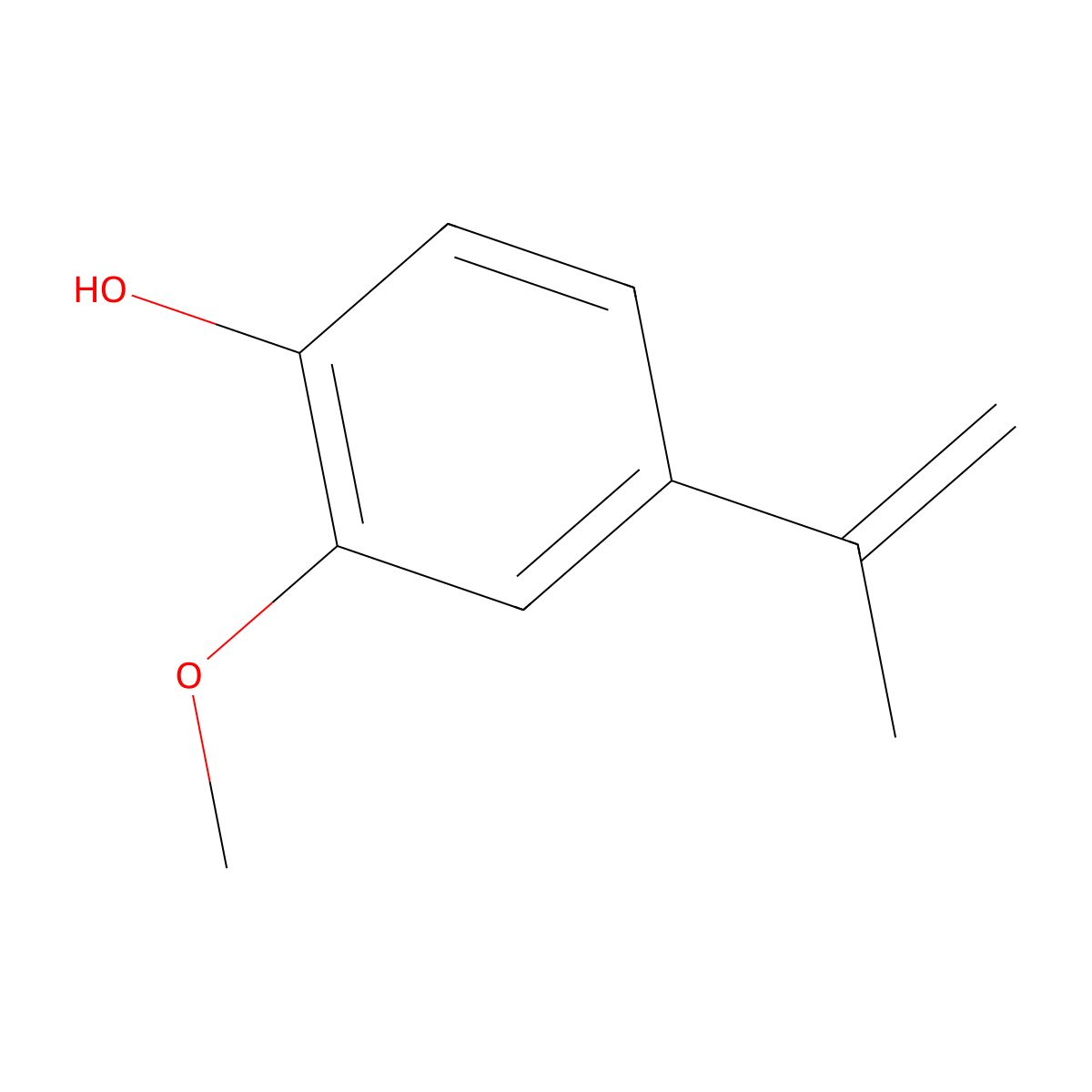 Phenol, 2-methoxy-4-(1-methylethenyl)- molecular structure, CAS 110346-52-6