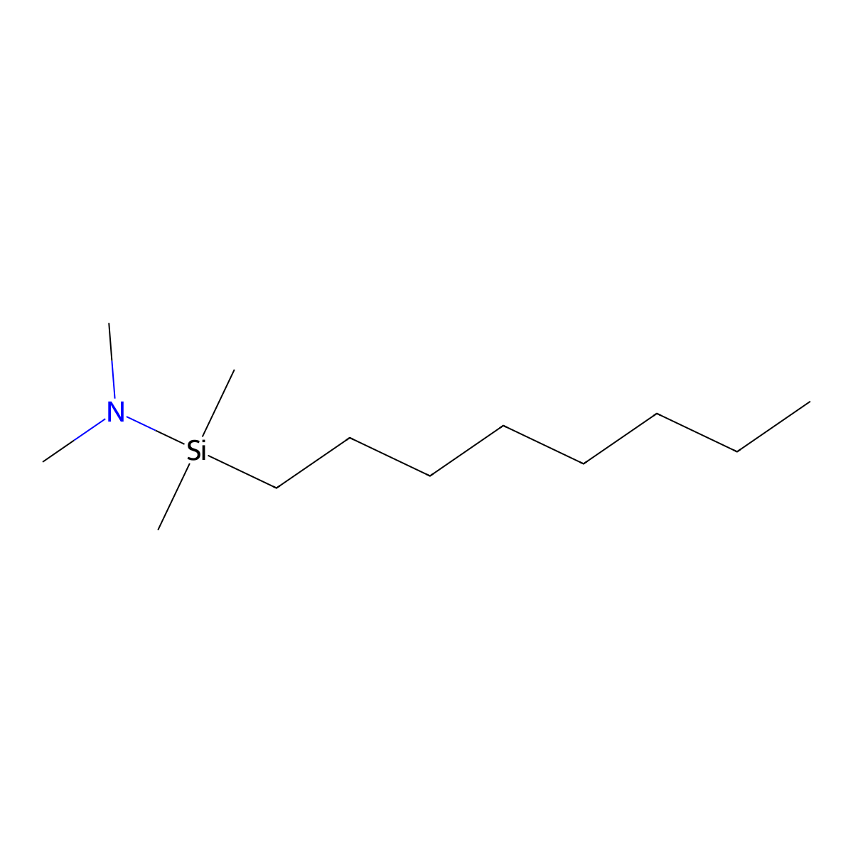 n-Octyldimethyl (dimethylamino) silane molecular structure, CAS 110348-62-4