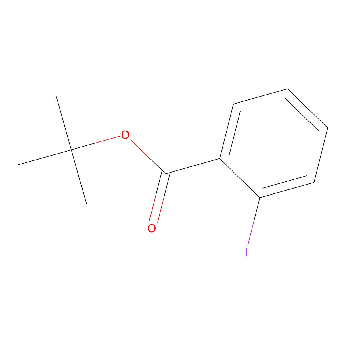 Tert-butyl 2-iodobenzoate molecular structure, CAS 110349-26-3