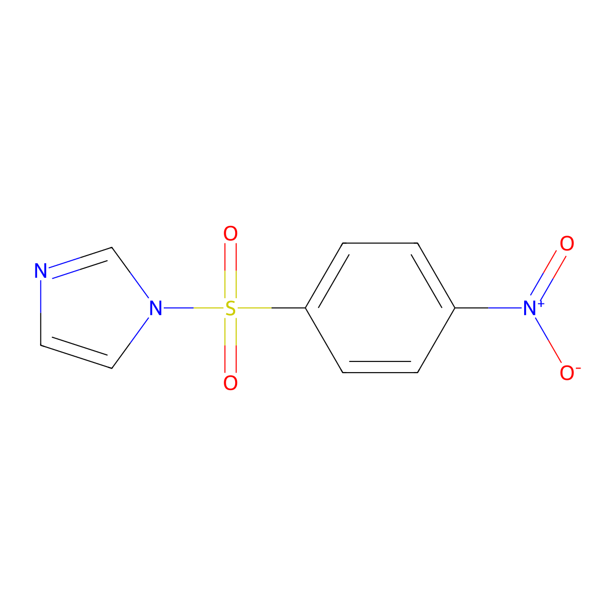 1H-Imidazole, 1-[(4-nitrophenyl)sulfonyl]- molecular structure, CAS 110349-30-9