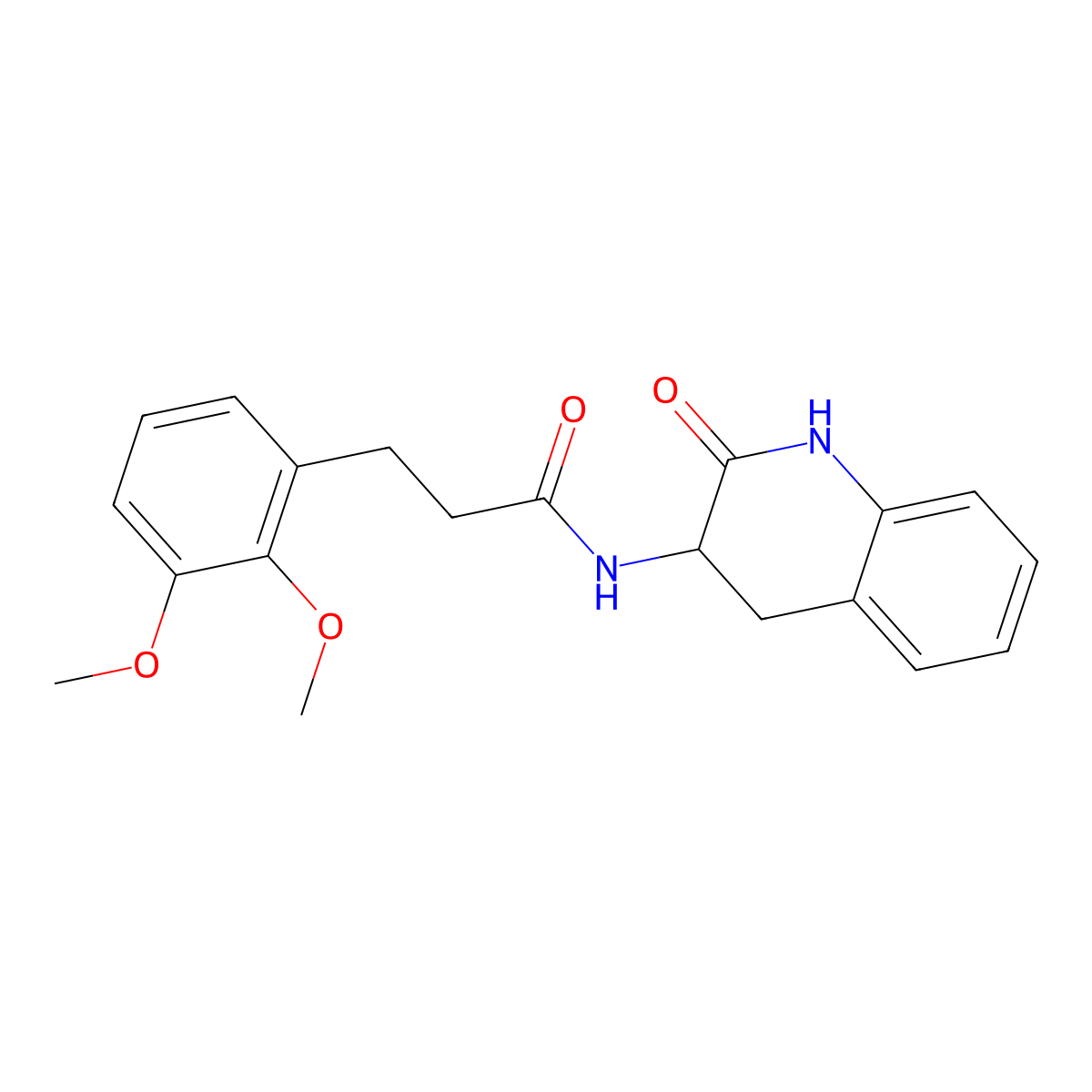 3-(2,3-dimethoxyphenyl)-N-(2-oxo-1,2,3,4-tetrahydro-3-quinolinyl)propanamide molecular structure, CAS 1103491-14-0