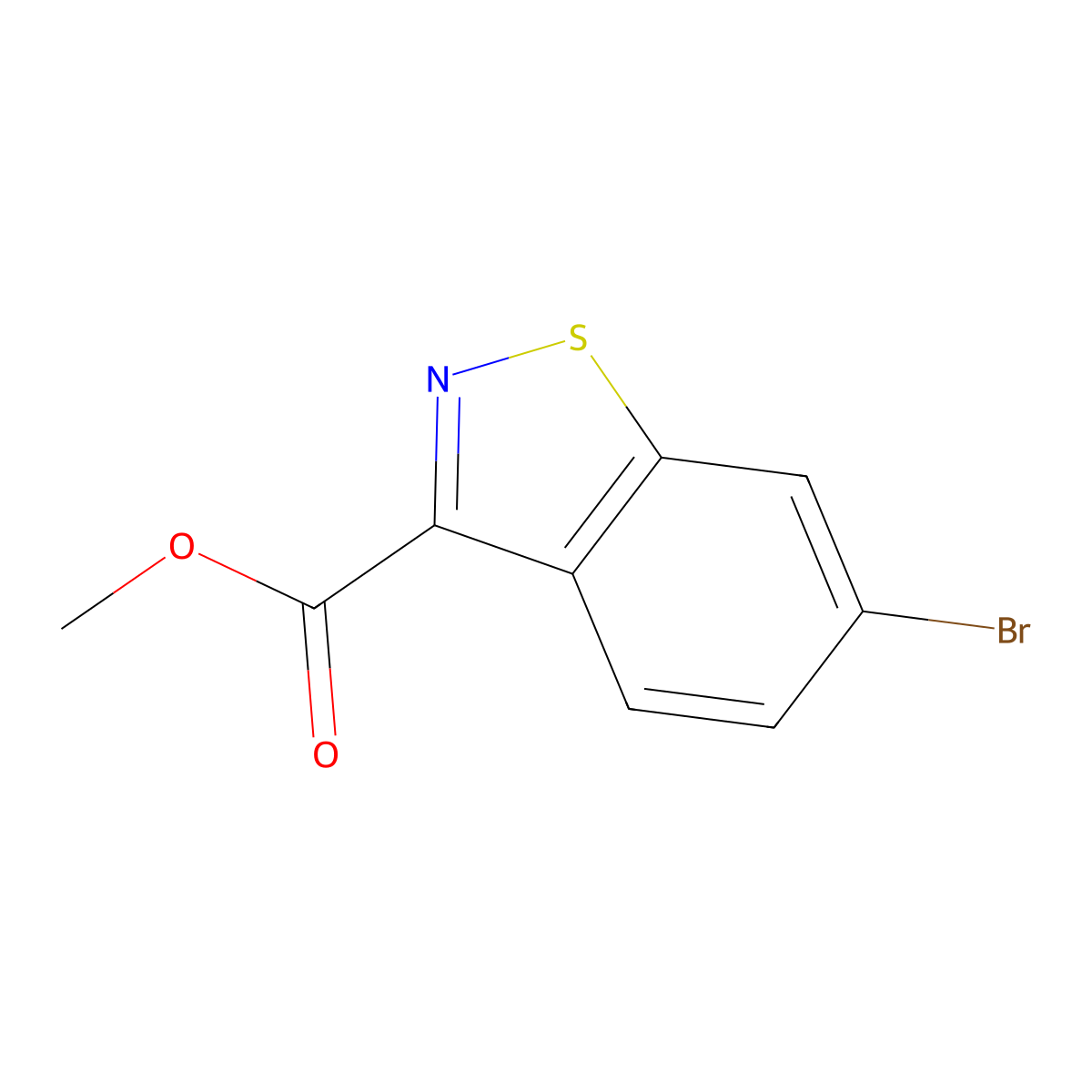 Methyl 6-bromobenzo[d]isothiazole-3-carboxylate molecular structure, CAS 1103500-71-5