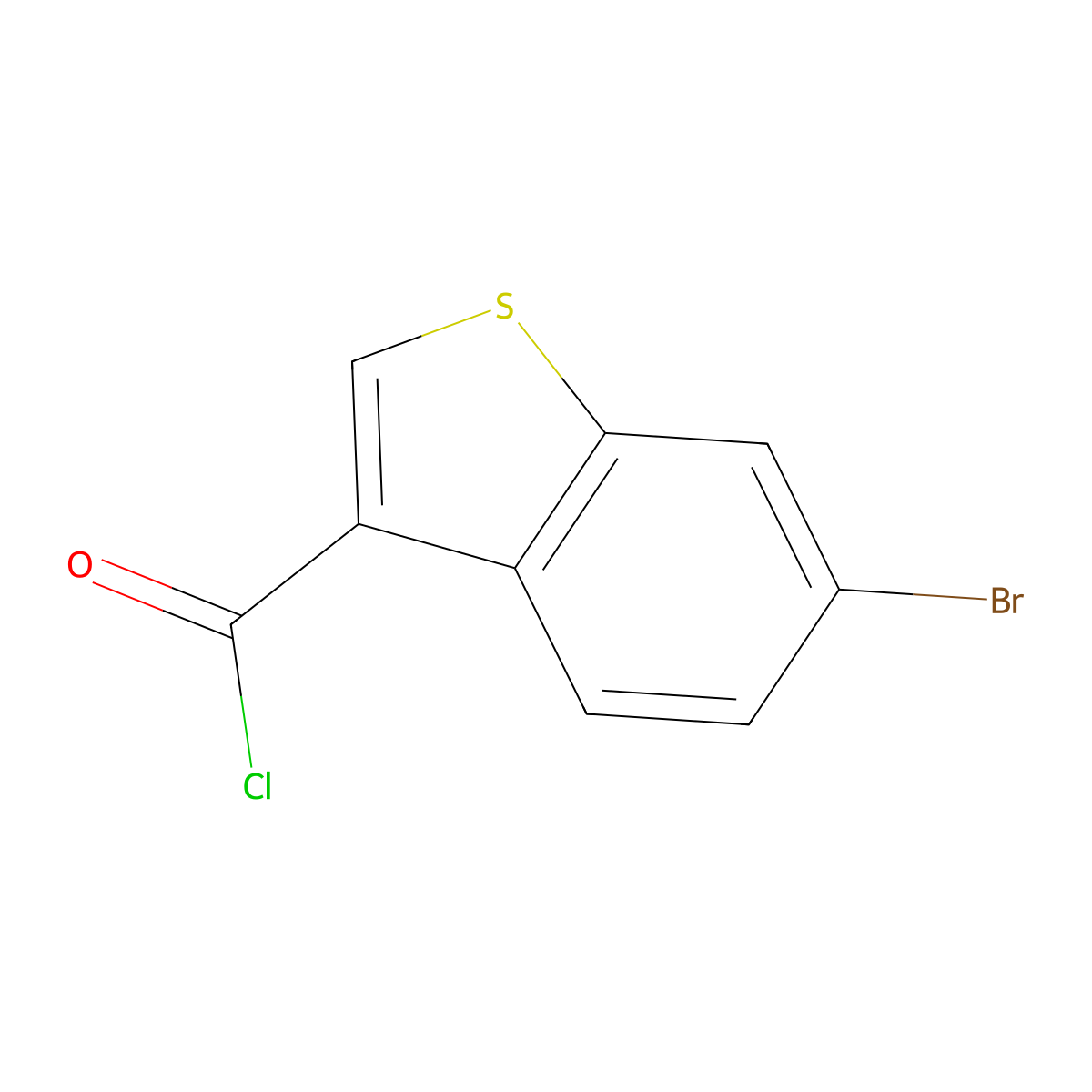 6-Bromo-1-benzothiophene-3-carbonyl chloride molecular structure, CAS 1103500-72-6