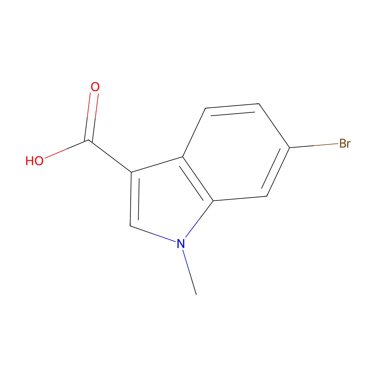 6-bromo-1-methyl-1H-indole-3-carboxylic acid molecular structure, CAS 1103500-73-7