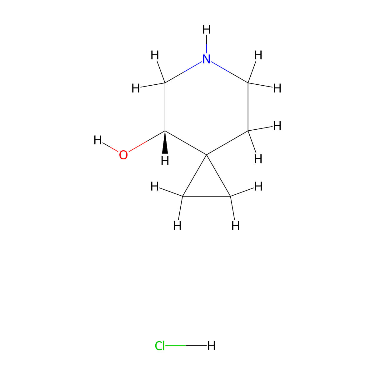 (4S)-6-Azaspiro[2.5]octan-4-ol hydrochloride molecular structure, CAS 1103501-89-8