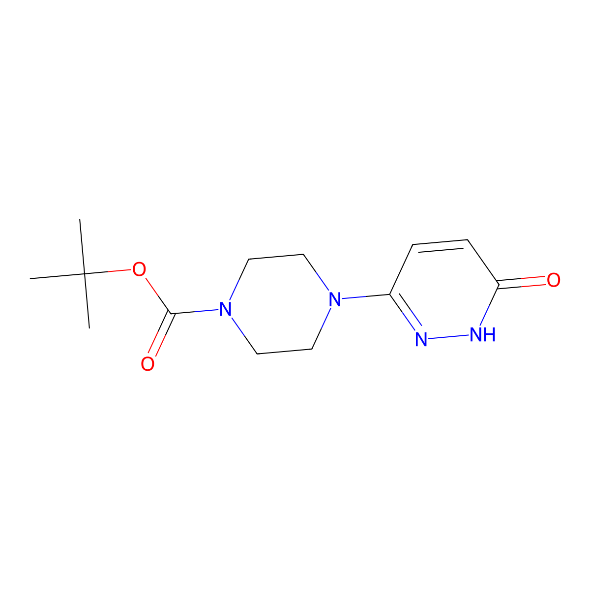 Tert-butyl 4-(6-oxo-1,6-dihydropyridazin-3-yl)piperazine-1-carboxylate molecular structure, CAS 1103507-90-9