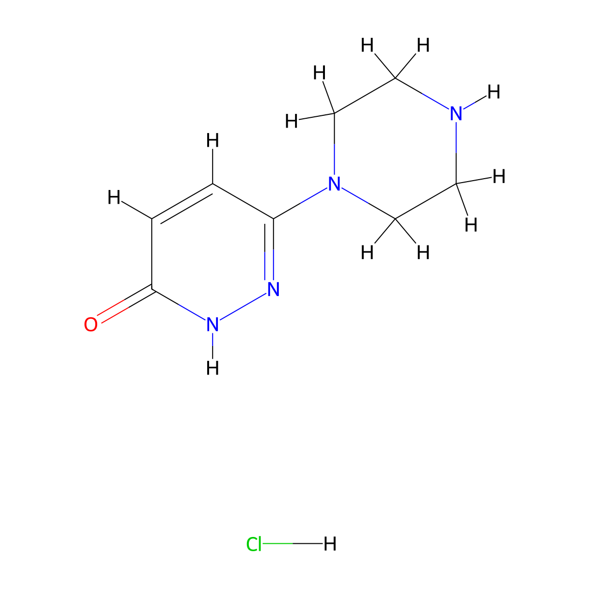 6-(Piperazin-1-yl)pyridazin-3-ol hydrochloride molecular structure, CAS 1103508-29-7
