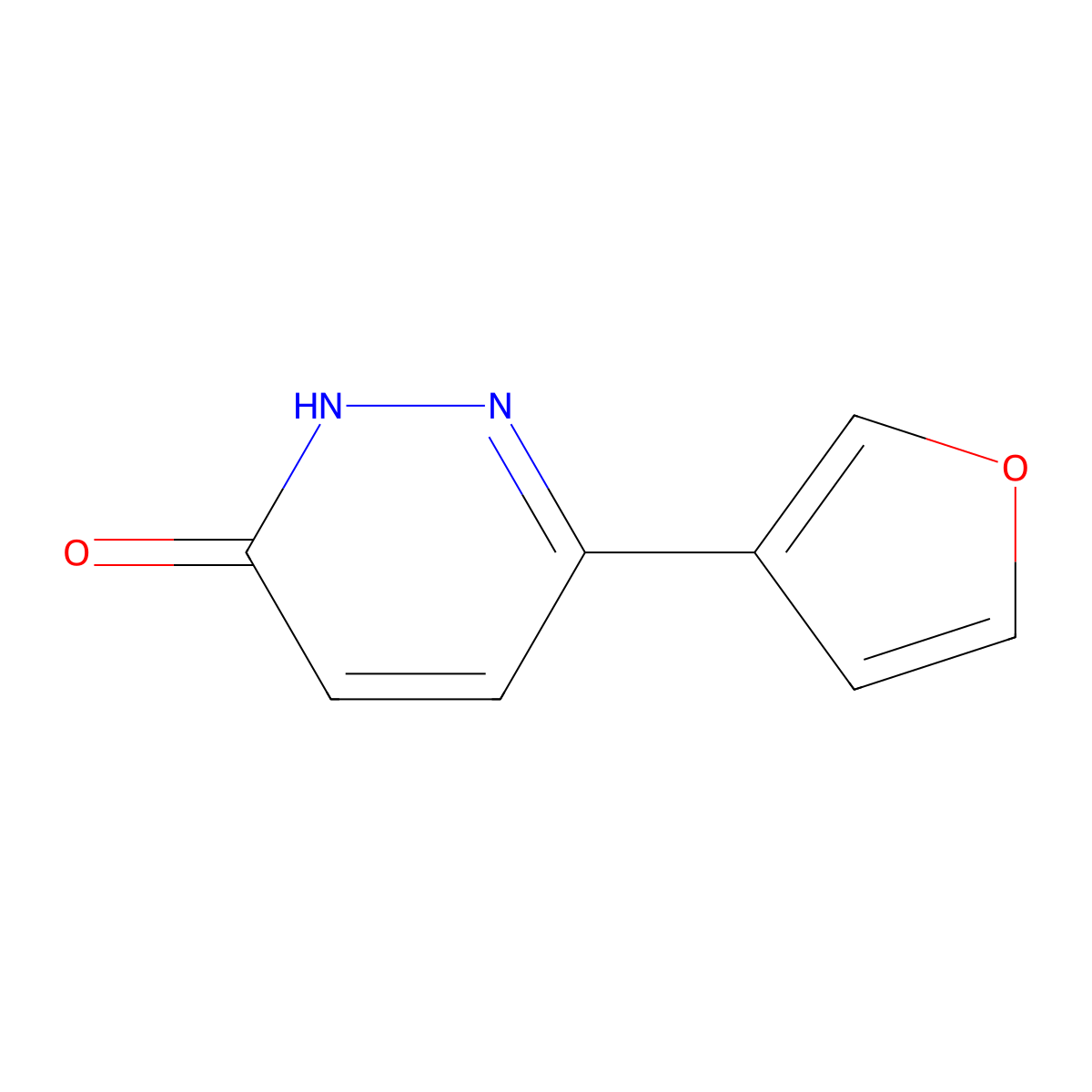 6-(furan-3-yl)pyridazin-3(2H)-one molecular structure, CAS 1103508-60-6