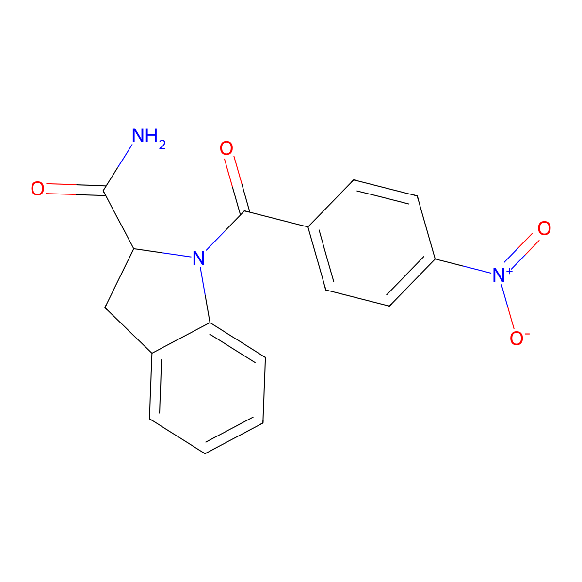 1-(4-Nitrobenzoyl)indoline-2-carboxamide molecular structure, CAS 1103509-44-9