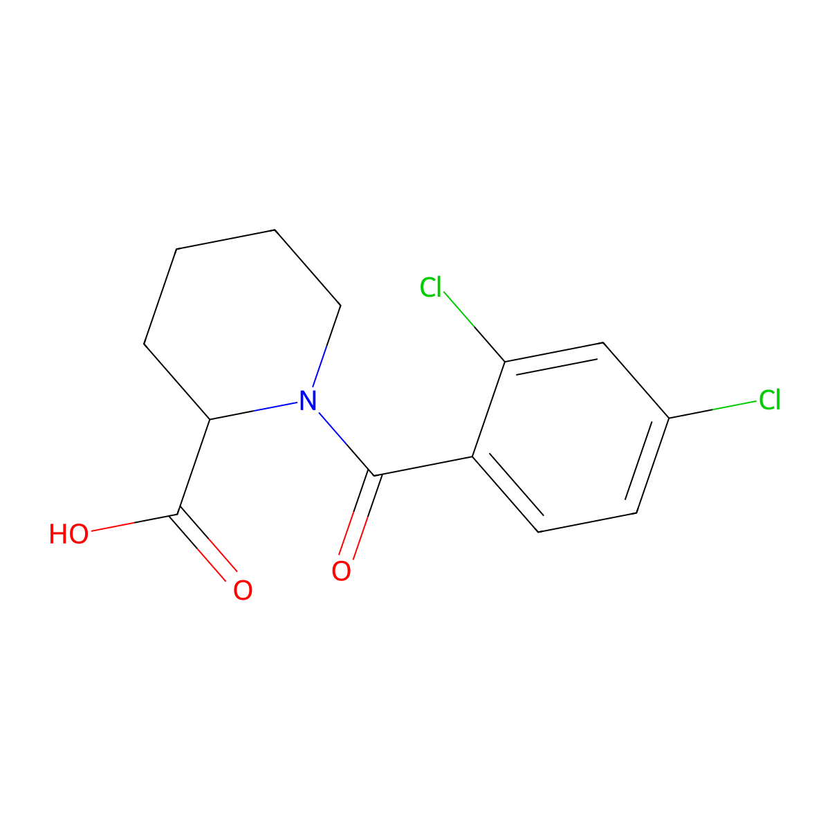 1-(2,4-Dichlorobenzoyl)piperidine-2-carboxylic acid molecular structure, CAS 1103513-33-2