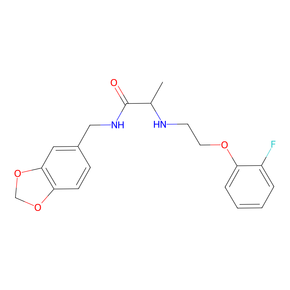 N-[(2H-1,3-benzodioxol-5-yl)methyl]-2-{[2-(2-fluorophenoxy)ethyl]amino}propanamide molecular structure, CAS 1103513-46-7