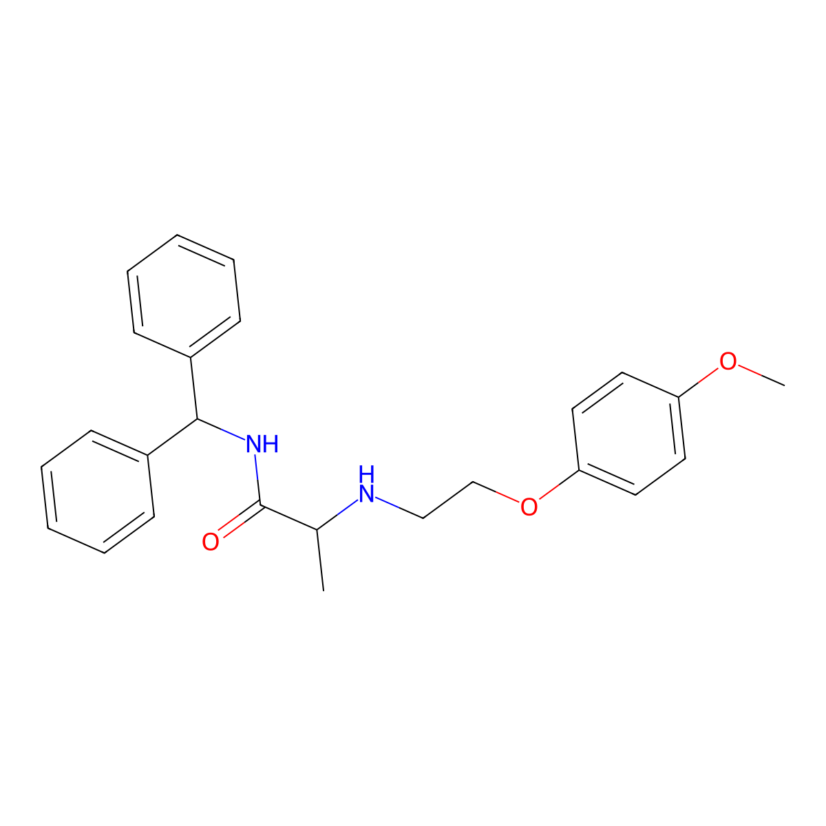 N-(diphenylmethyl)-2-{[2-(4-methoxyphenoxy)ethyl]amino}propanamide molecular structure, CAS 1103513-47-8