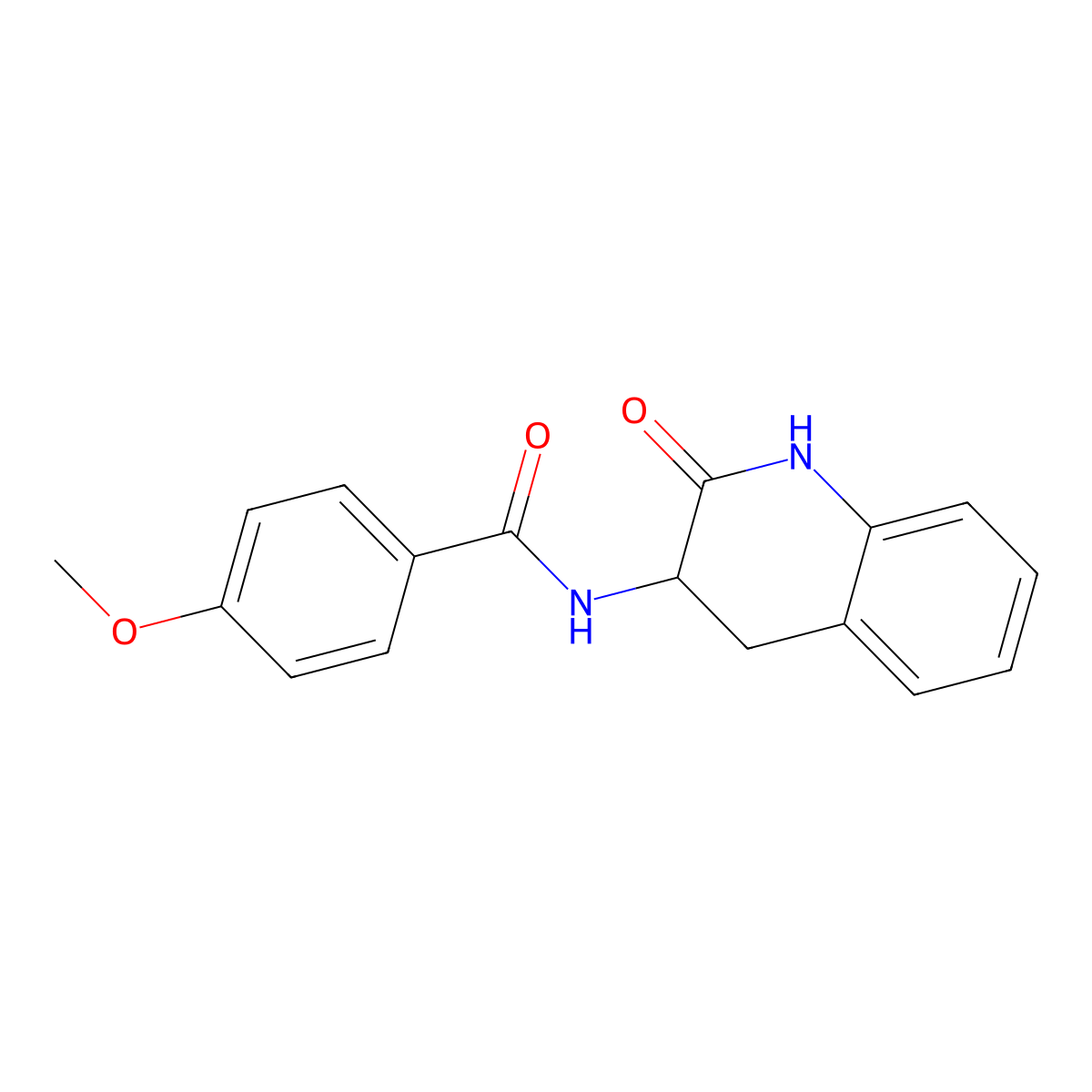 4-Methoxy-N-(2-oxo-1,2,3,4-tetrahydro-3-quinolinyl)benzamide molecular structure, CAS 1103513-68-3