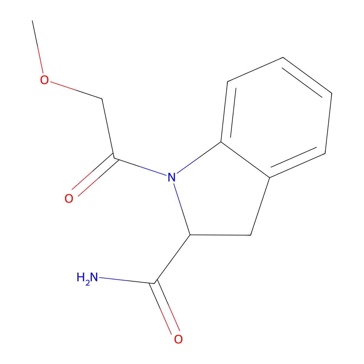 1-(2-Methoxyacetyl)indoline-2-carboxamide molecular structure, CAS 1103513-82-1