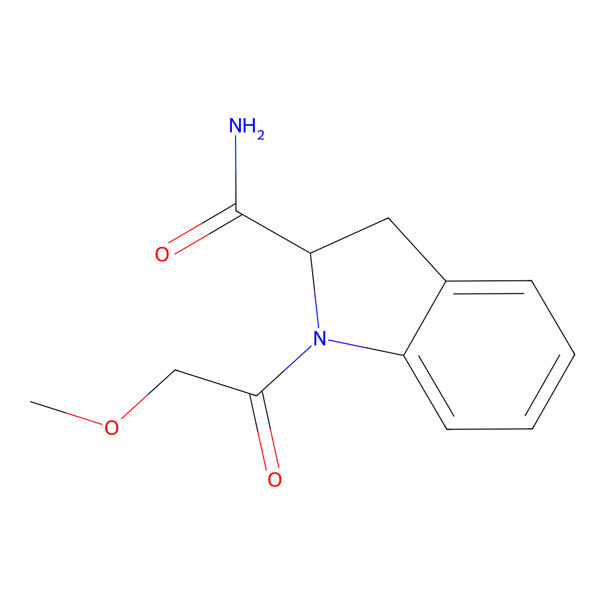 1-(2-Methoxyacetyl)indoline-2-carboxamide molecular structure, CAS 1103513-82-1