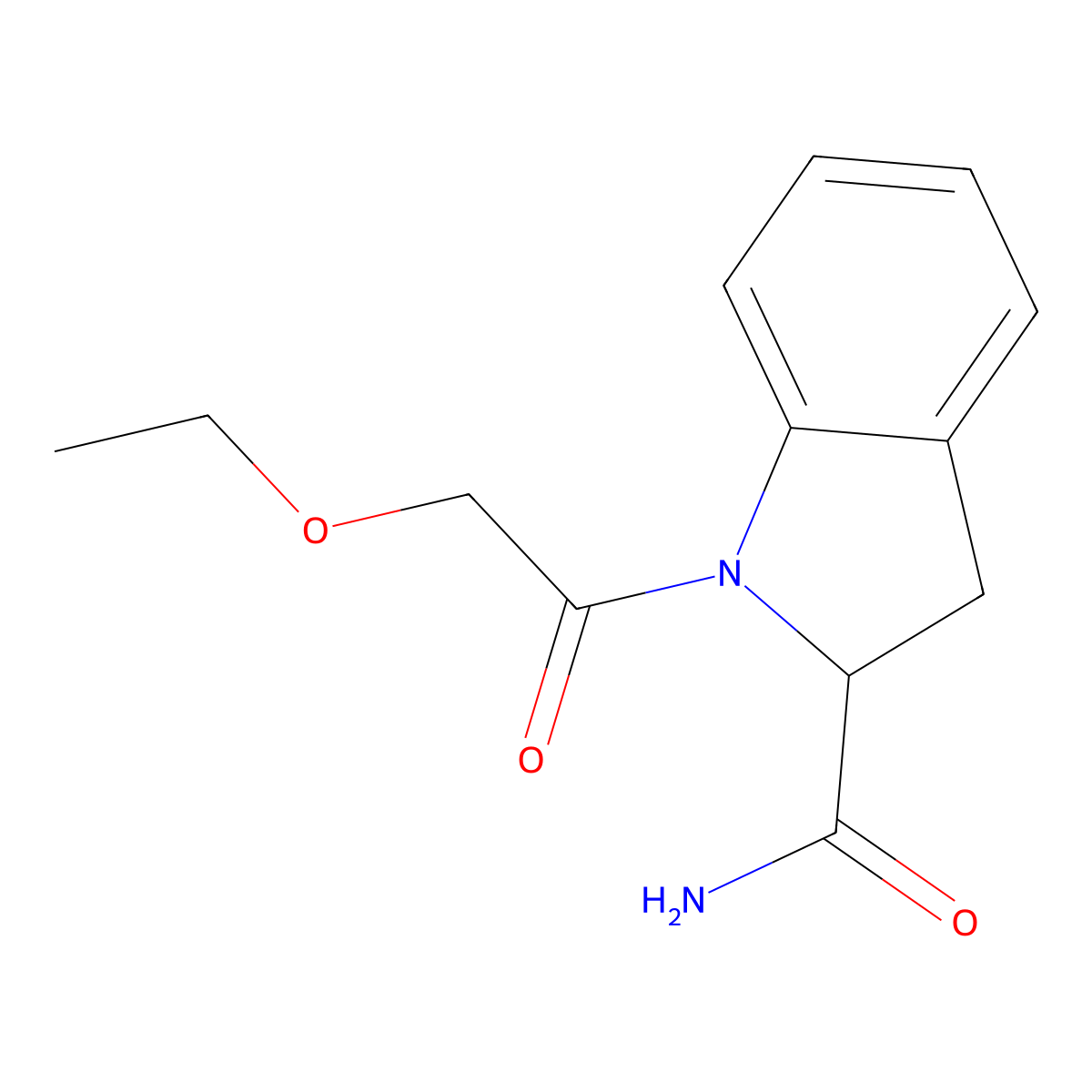 1-(2-Ethoxyacetyl)indoline-2-carboxamide molecular structure, CAS 1103513-84-3