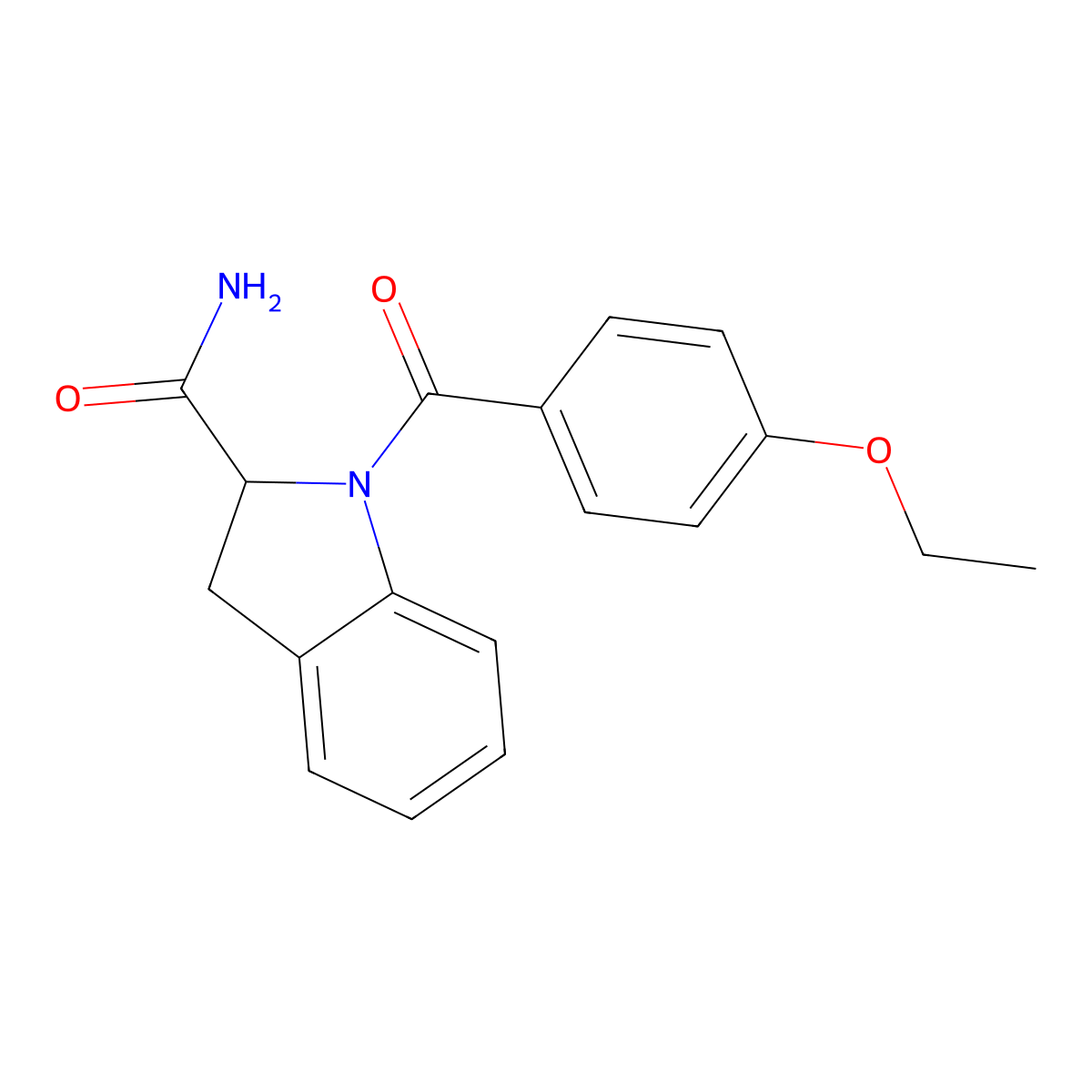 1-(4-Ethoxybenzoyl)indoline-2-carboxamide molecular structure, CAS 1103513-86-5