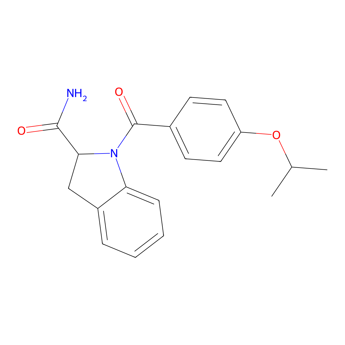 1-(4-Isopropoxybenzoyl)indoline-2-carboxamide molecular structure, CAS 1103513-87-6