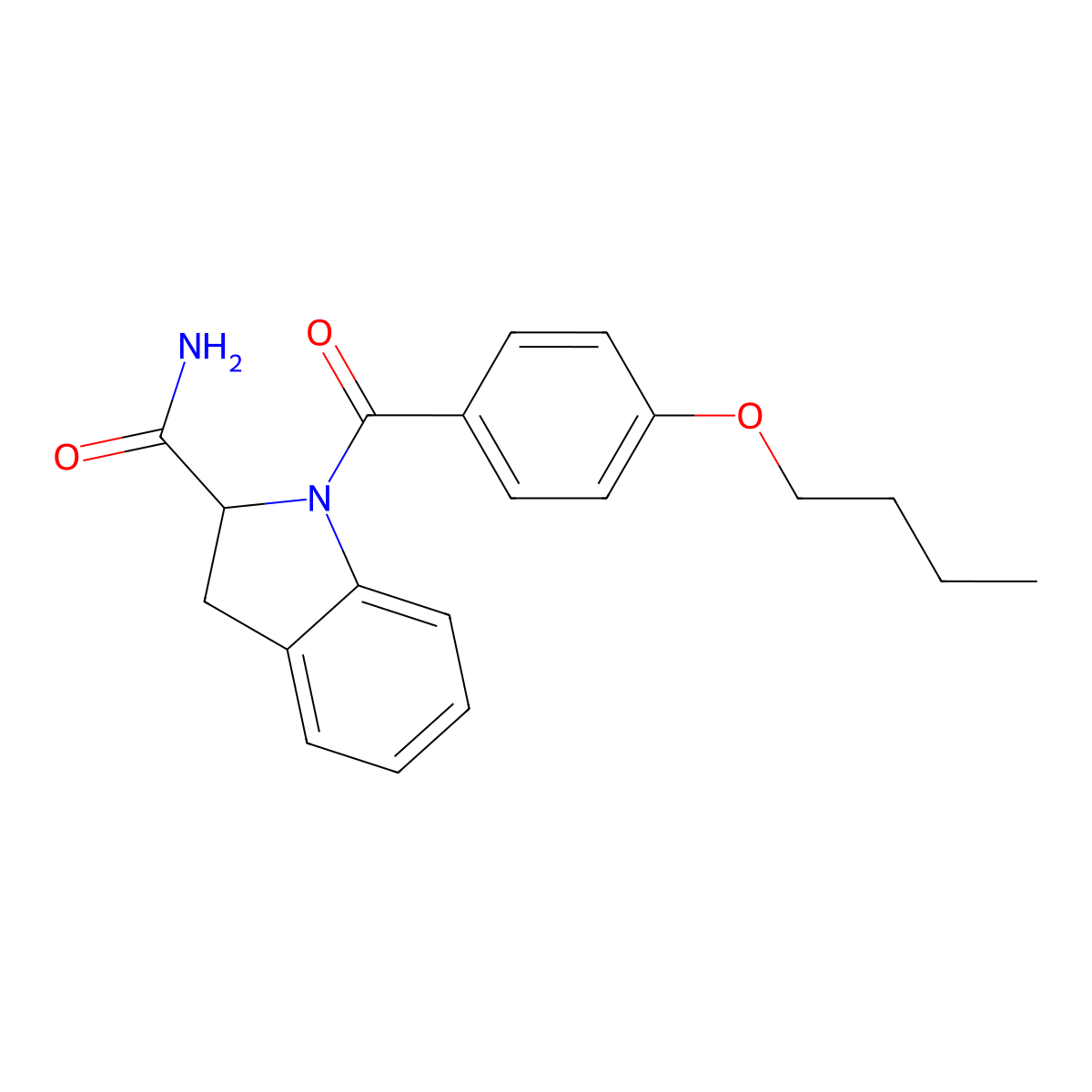 1-(4-Butoxybenzoyl)indoline-2-carboxamide molecular structure, CAS 1103513-94-5