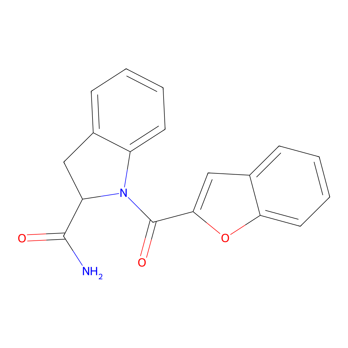 1-(Benzofuran-2-carbonyl)indoline-2-carboxamide molecular structure, CAS 1103513-96-7
