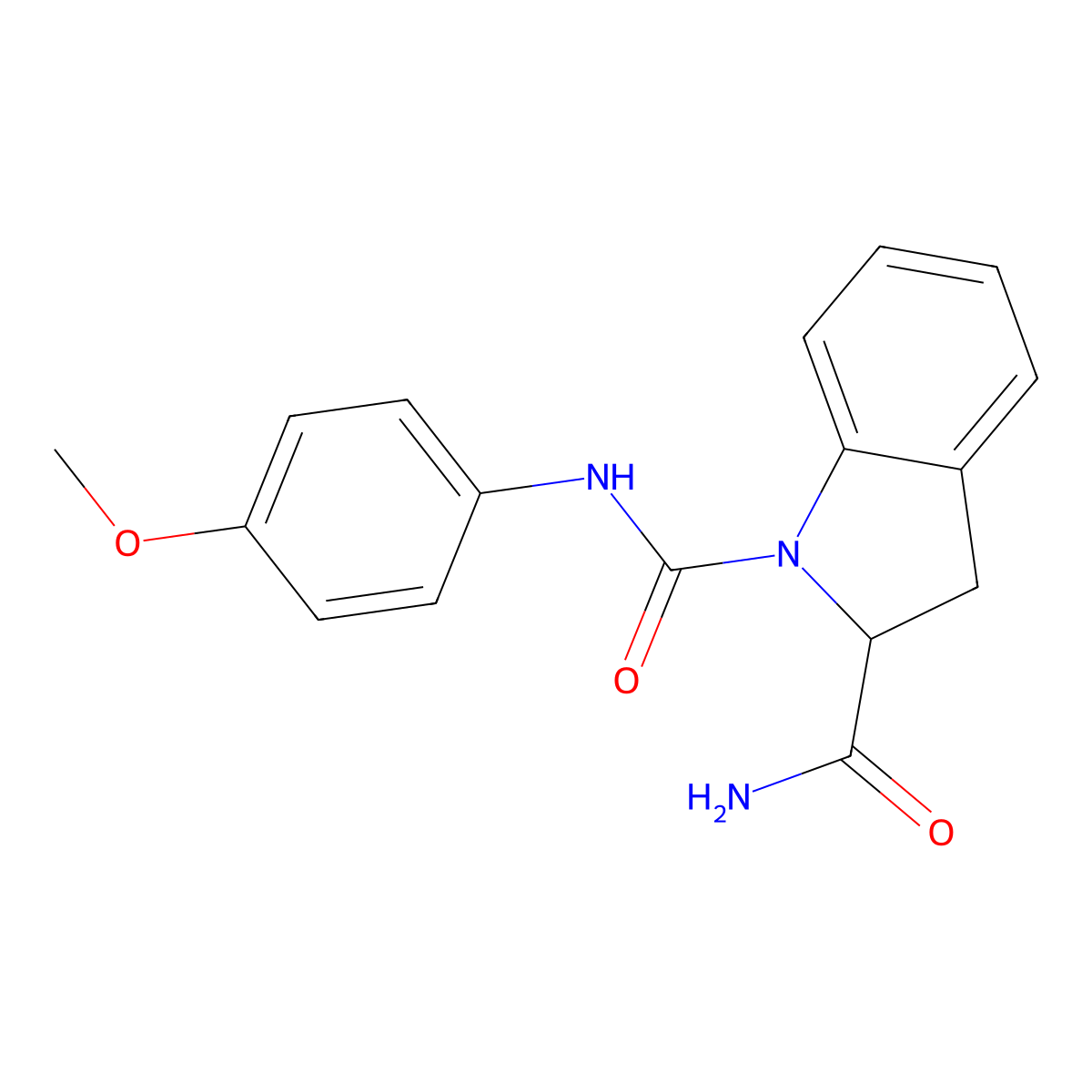 N1-(4-methoxyphenyl)indoline-1,2-dicarboxamide molecular structure, CAS 1103516-51-3