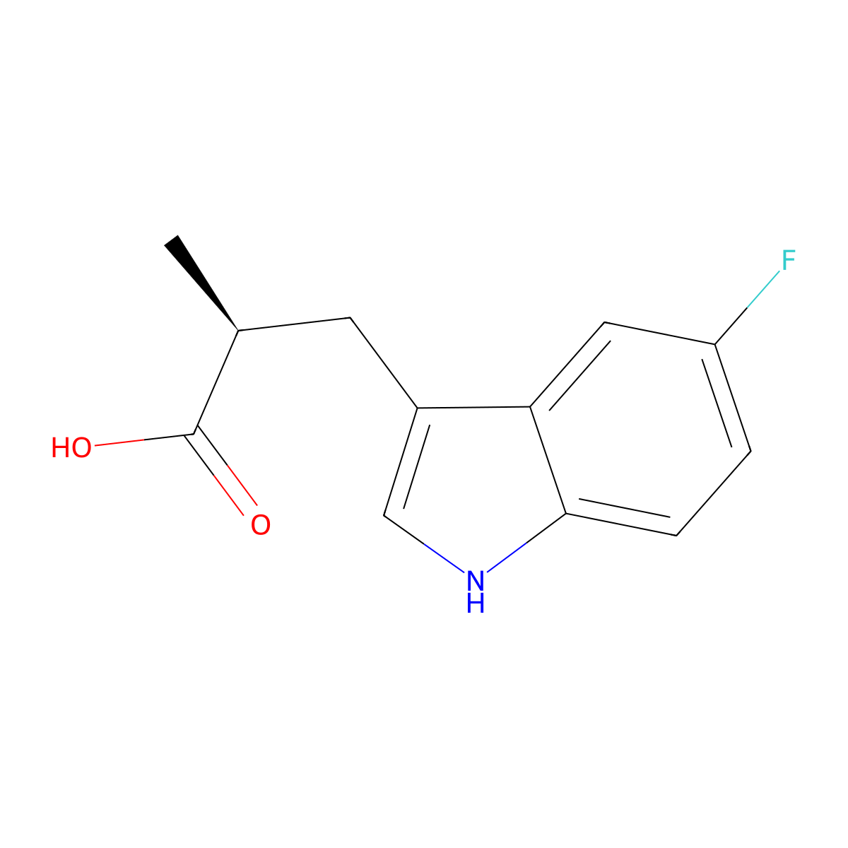 (S)-3-(5-Fluoro-1H-indol-3-yl)-2-methylpropanoic acid molecular structure, CAS 1103518-32-6