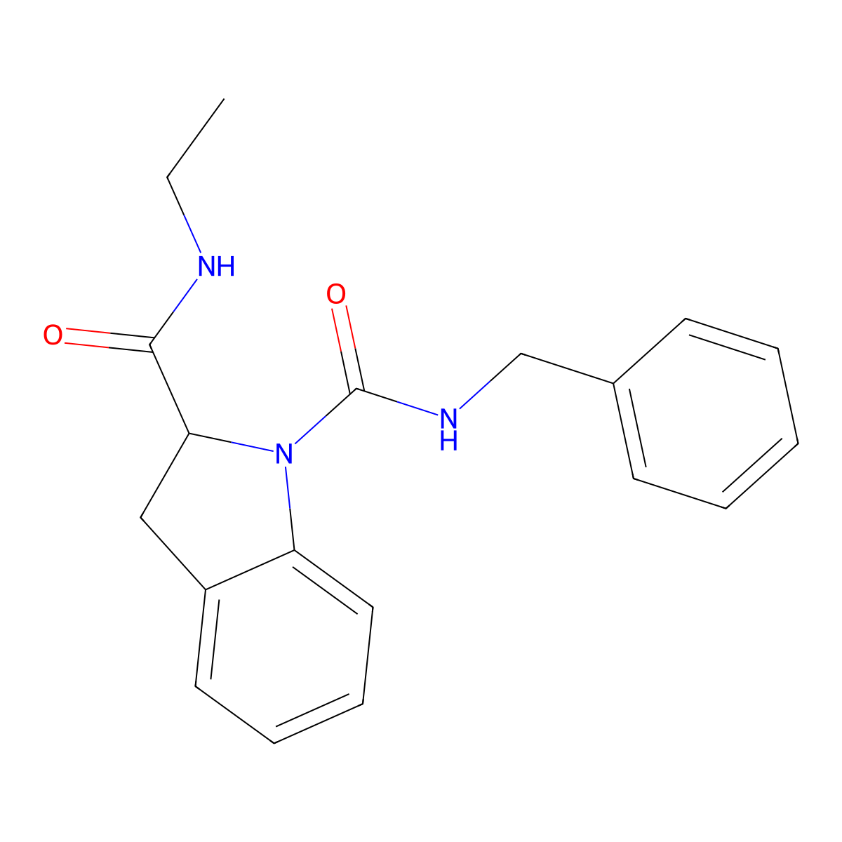 N1-benzyl-N2-ethylindoline-1,2-dicarboxamide molecular structure, CAS 1103518-48-4