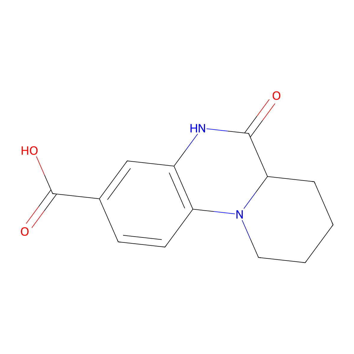 6-oxo-6,6a,7,8,9,10-hexahydro-5H-pyrido[1,2-a]quinoxaline-3-carboxylic acid molecular structure, CAS 1103520-51-9