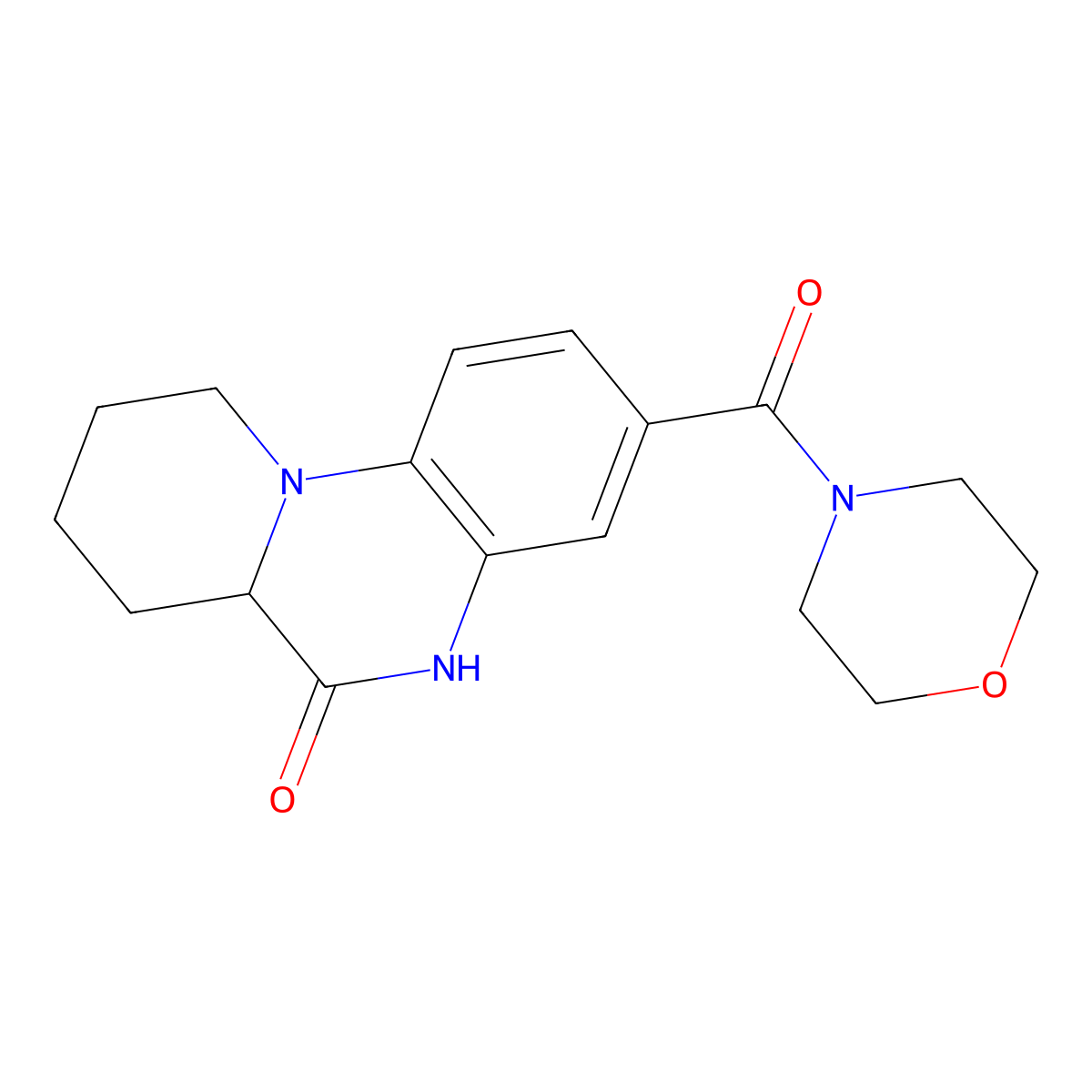 3-(Morpholinocarbonyl)-7,8,9,10-tetrahydro-5H-pyrido[1,2-A]quinoxalin-6(6AH)-one molecular structure, CAS 1103520-52-0
