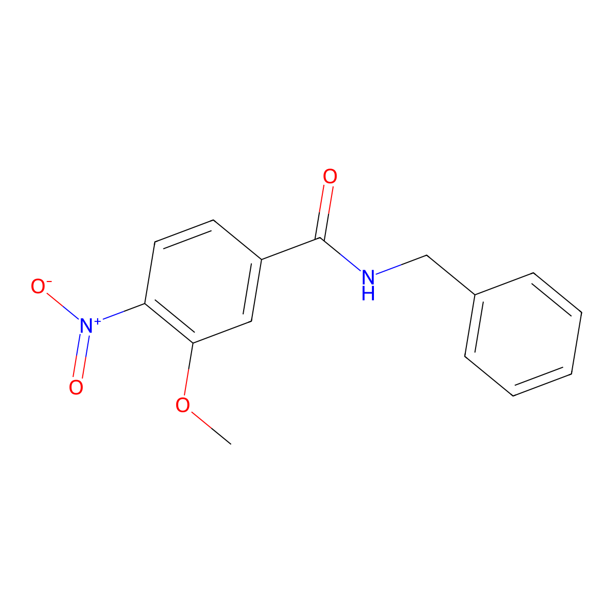 N-Benzyl-3-methoxy-4-nitrobenzamide molecular structure, CAS 1103525-35-4