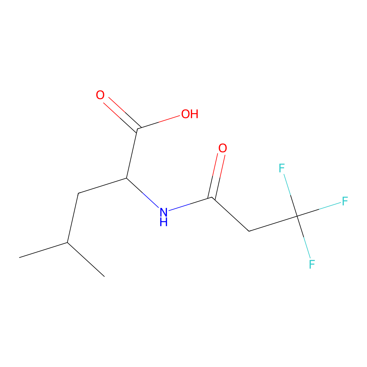 (2S)-4-methyl-2-(3,3,3-trifluoropropanamido)pentanoic acid molecular structure, CAS 1103527-33-8