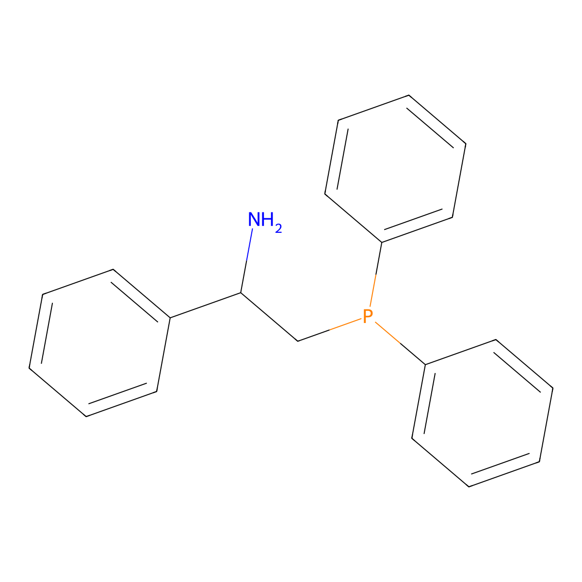 (1S)-2-(Diphenylphosphanyl)-1-phenylethan-1-amine molecular structure, CAS 1103533-85-2