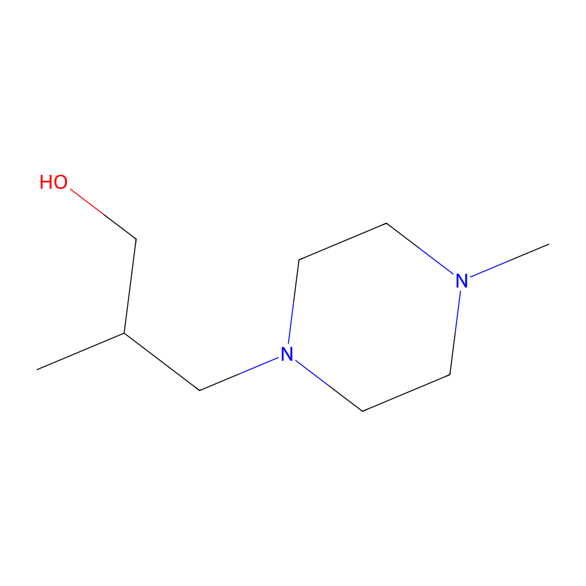 2-Methyl-3-(4-methylpiperazin-1-YL)propan-1-OL molecular structure, CAS 110358-10-6