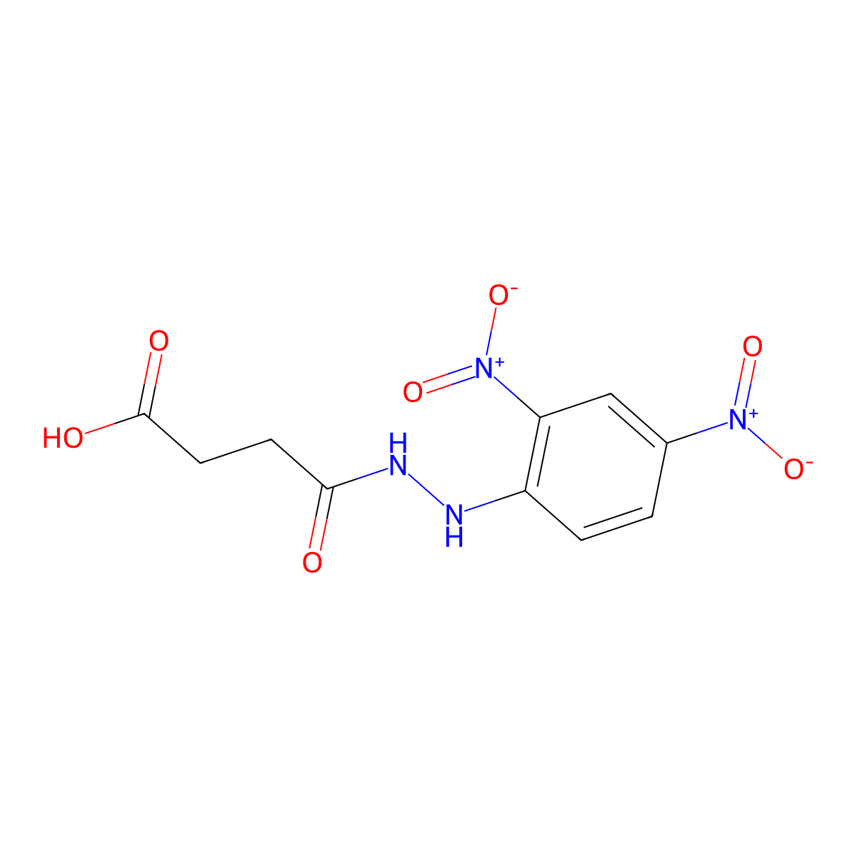 3-{N-[(2,4-dinitrophenyl)amino]carbamoyl}propanoic acid molecular structure, CAS 110358-59-3