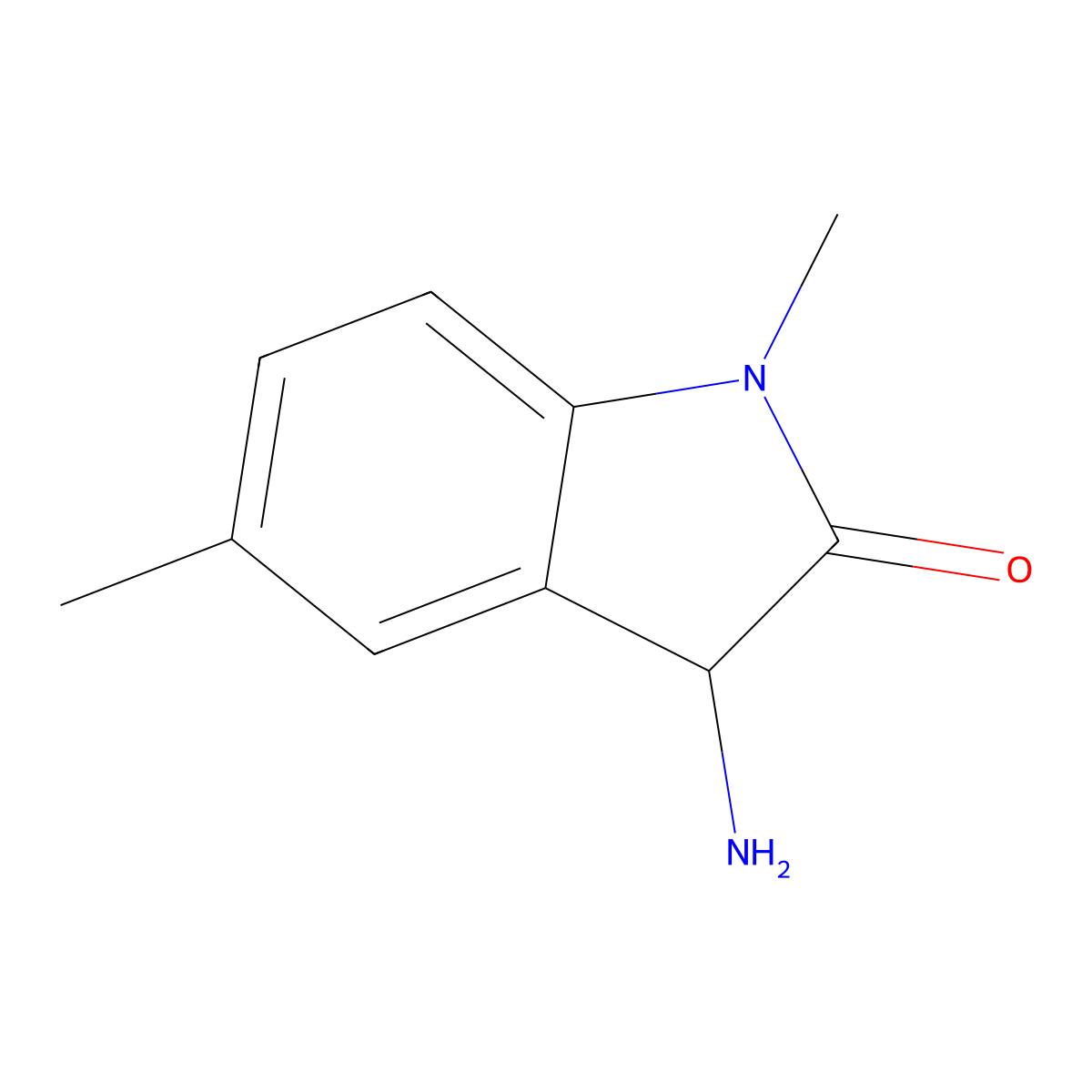 3-Amino-1,5-dimethyl-2,3-dihydro-1H-indol-2-one molecular structure, CAS 1103581-43-6