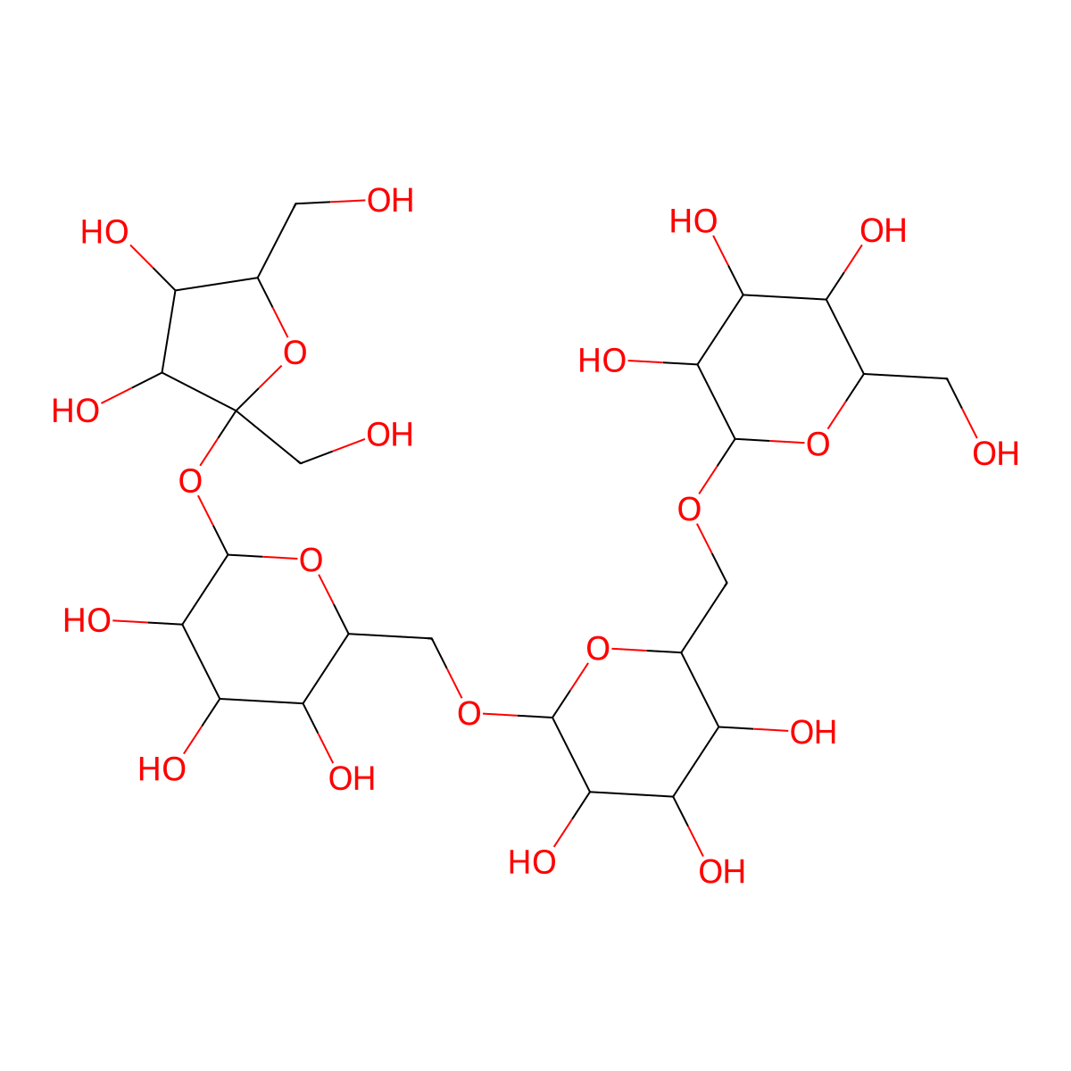 Stachyose hydrate molecular structure, CAS 11036-79-6