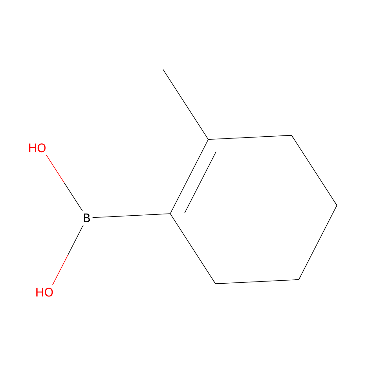 (2-Methylcyclohex-1-en-1-yl)boronic acid molecular structure, CAS 1103606-10-5