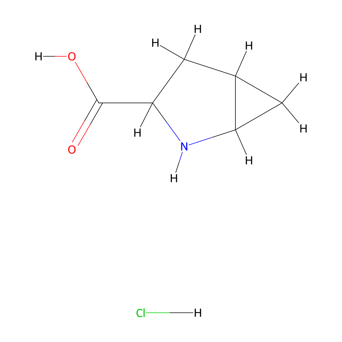 2-Azabicyclo[3.1.0]hexane-3-carboxylic acid hydrochloride molecular structure, CAS 1103627-19-5