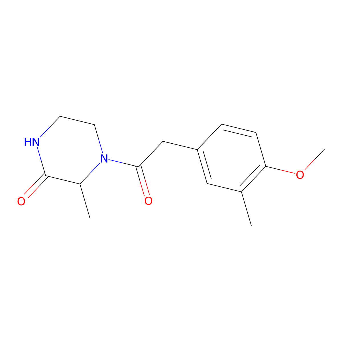 4-[2-(4-Methoxy-3-methylphenyl)acetyl]-3-methylpiperazin-2-one molecular structure, CAS 1103647-55-7
