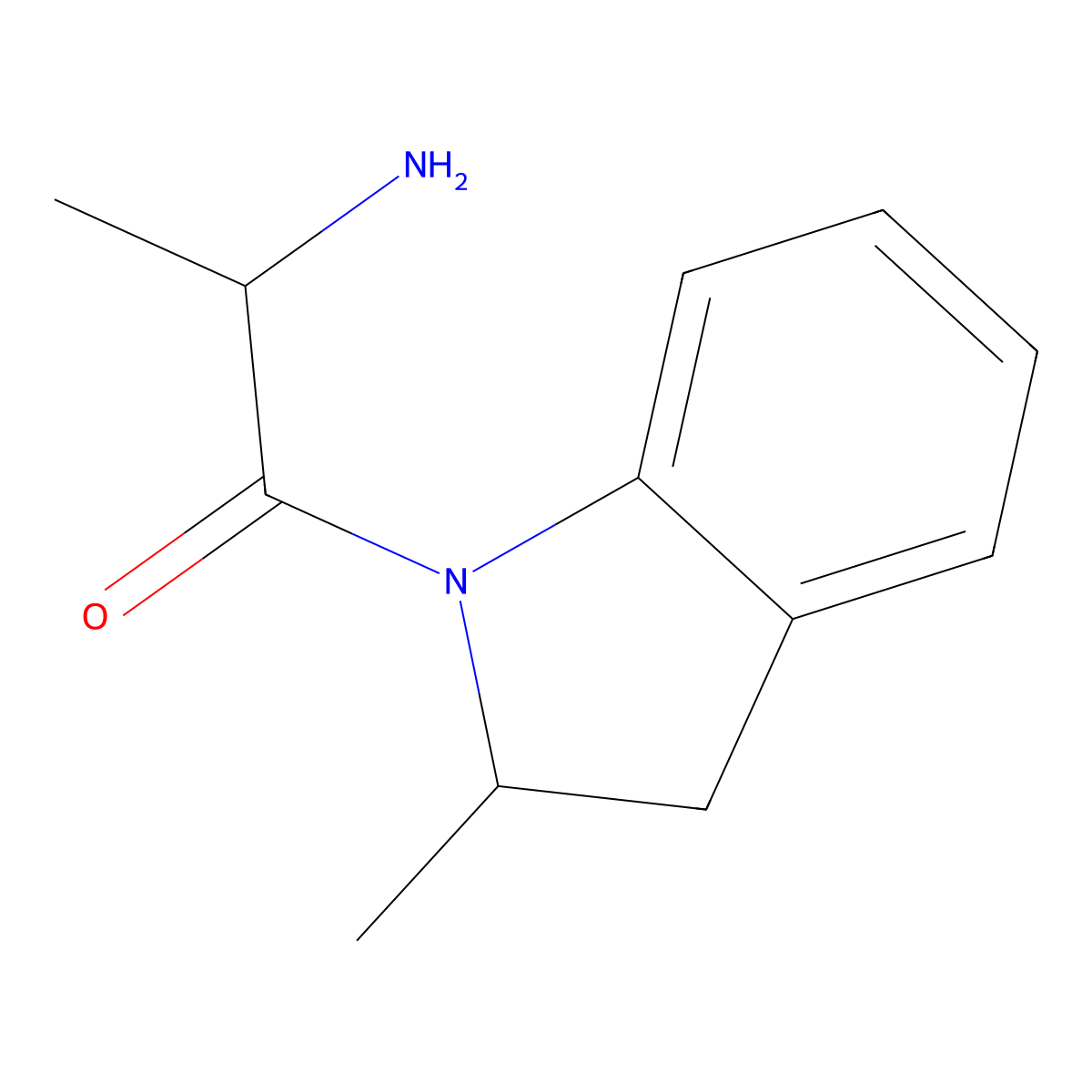 2-Amino-1-(2-methyl-2,3-dihydro-indol-1-YL)-propan-1-one molecular structure, CAS 1103663-93-9