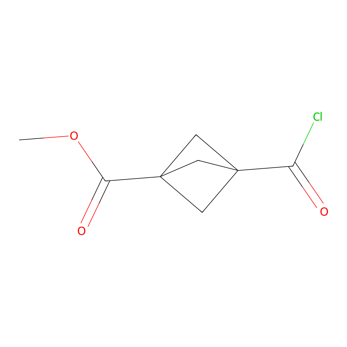 Methyl 3-(carboxy)bicyclo[1.1.1]pentane-1-carboxylate molecular structure, CAS 110371-22-7