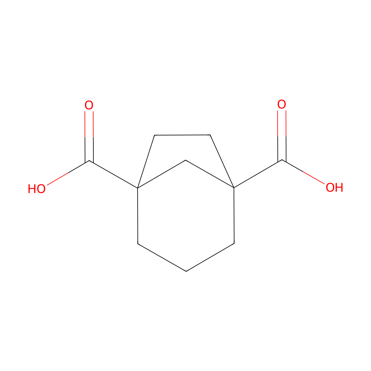 Bicyclo[3.2.1]octane-1,5-dicarboxylic acid molecular structure, CAS 110371-23-8
