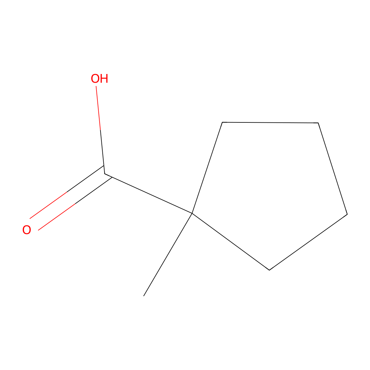 1-Methylcyclopentane-1-carboxylic acid molecular structure, CAS 110378-86-4