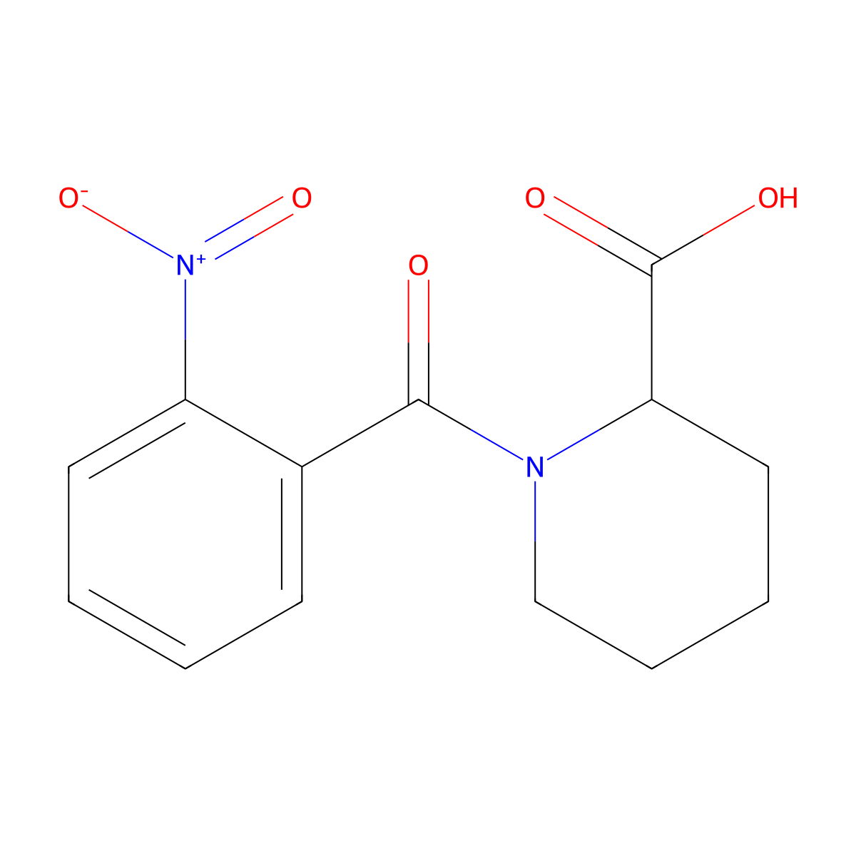 1-(2-Nitrobenzoyl)piperidine-2-carboxylic acid molecular structure, CAS 1103816-02-9