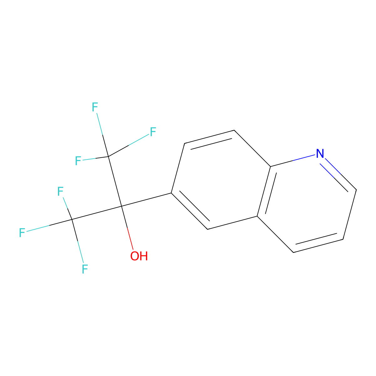 1,1,1,3,3,3-Hexafluoro-2-quinolin-6-ylpropan-2-ol molecular structure, CAS 110382-54-2