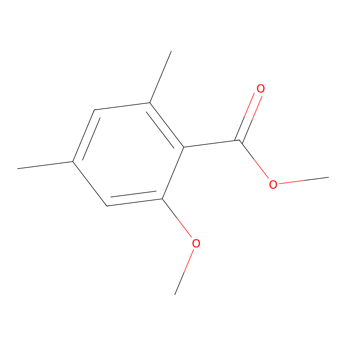Methyl 2-methoxy-4,6-dimethylbenzoate molecular structure, CAS 110382-80-4